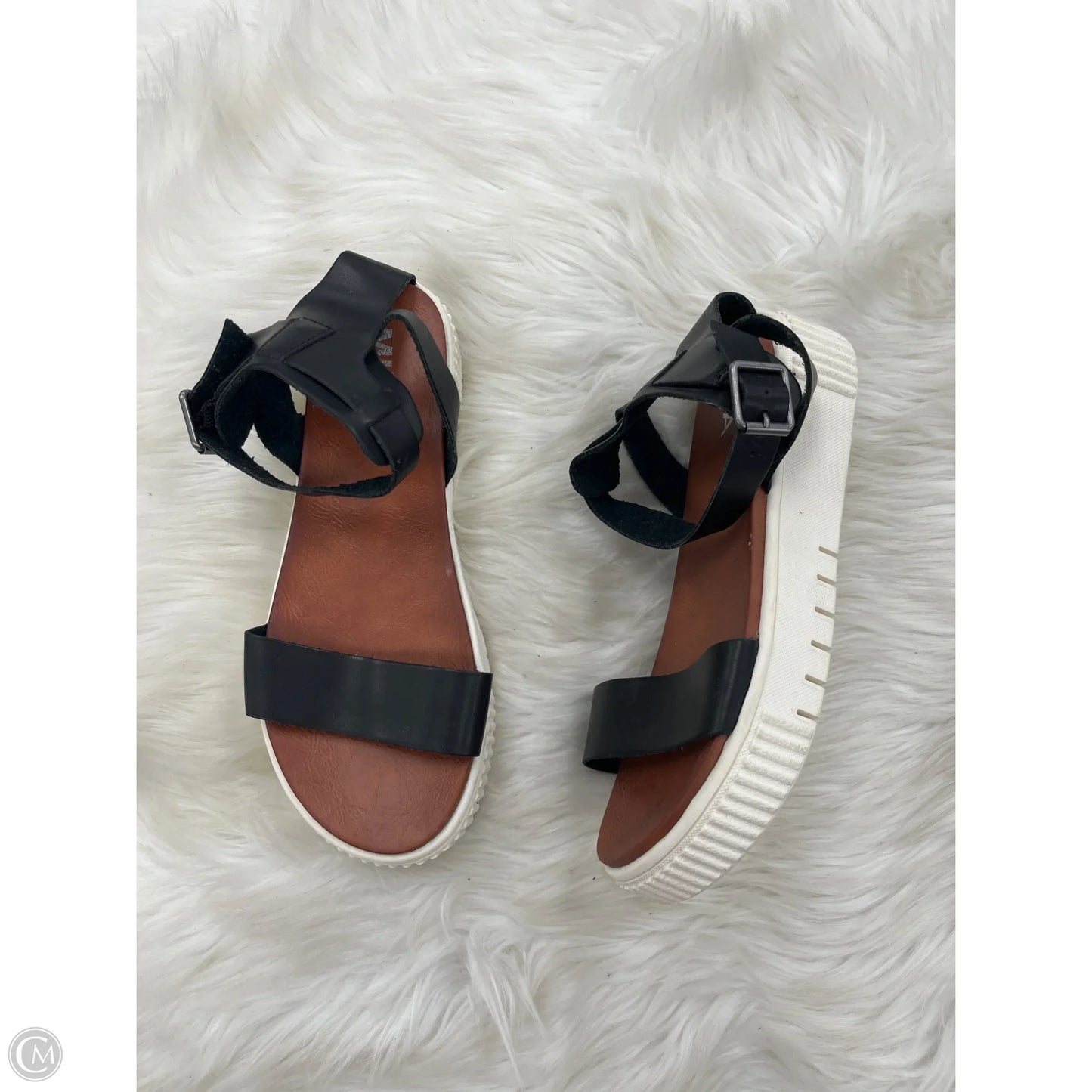 Sandals Heels Platform By Mia In Black & Brown, Size: 9