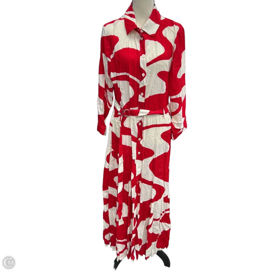 Dress Casual Maxi By Zara In Red & White, Size: Xl