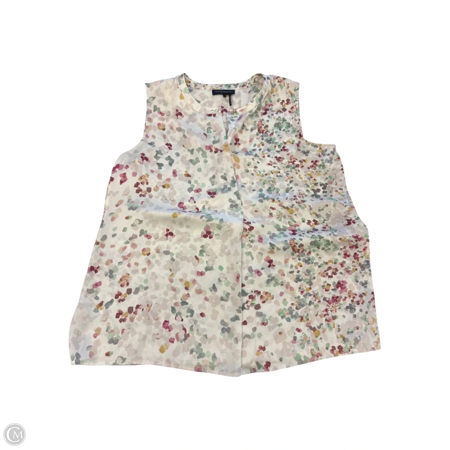 Blouse Sleeveless By Donna Karan In Cream, Size: M