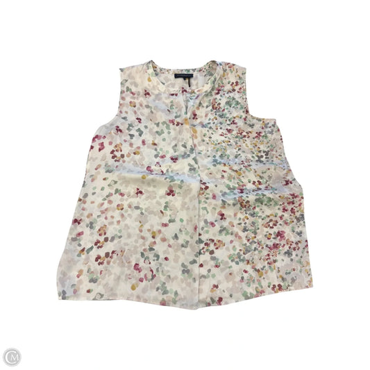 Blouse Sleeveless By Donna Karan In Cream, Size: M