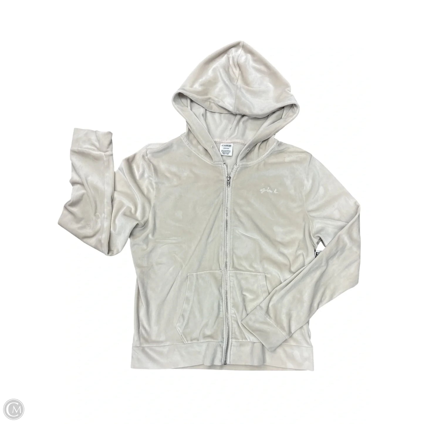 Sweatshirt Hoodie By Pink In Tan, Size: L