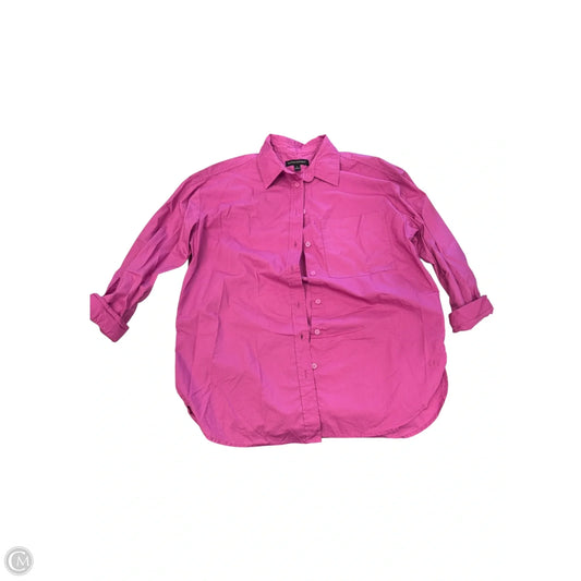 Blouse Long Sleeve By Banana Republic In Pink, Size: S