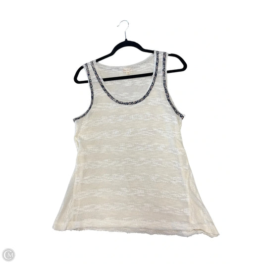 Top Sleeveless By Hem & Thread In Cream, Size: M