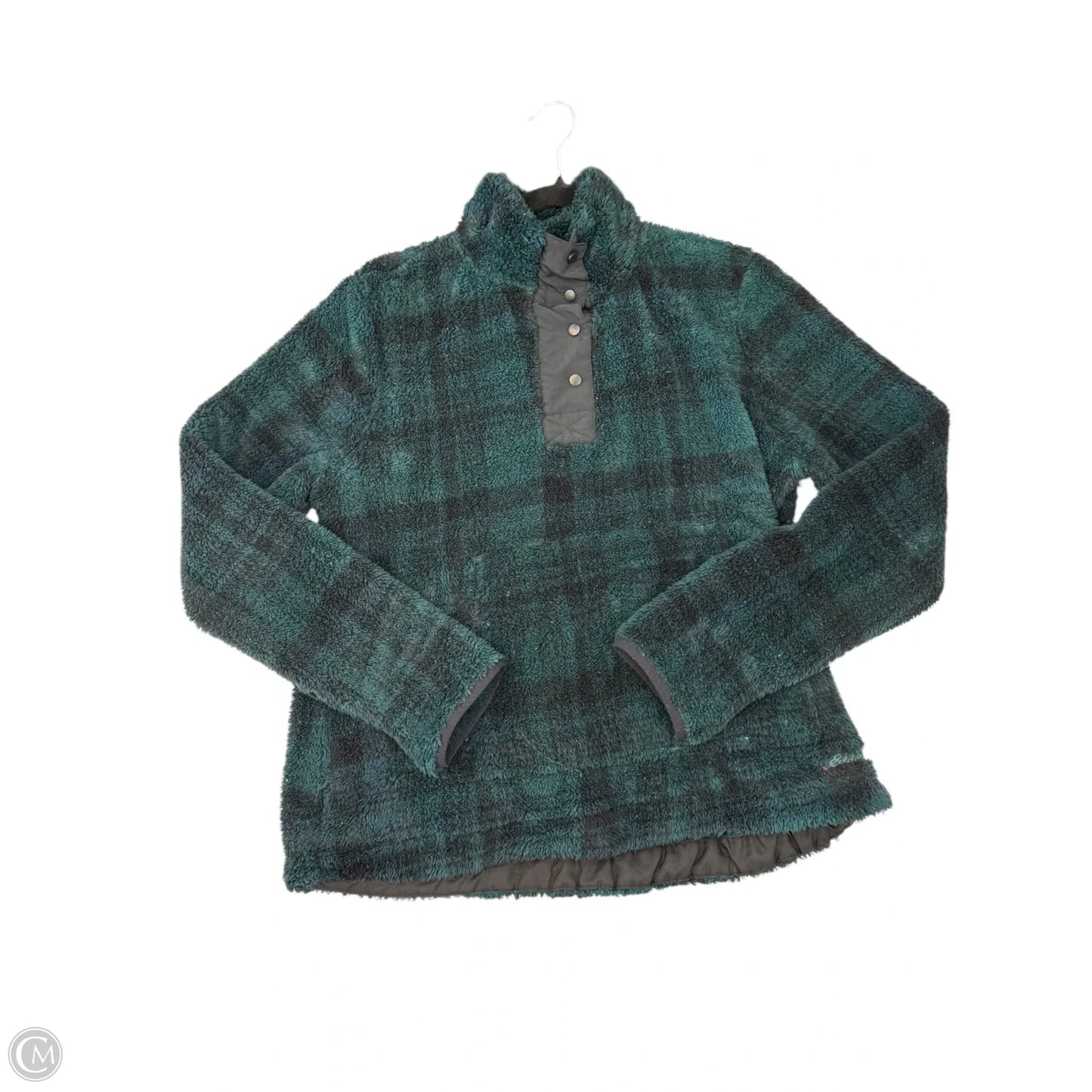 Jacket Fleece By Eddie Bauer In Green, Size: S