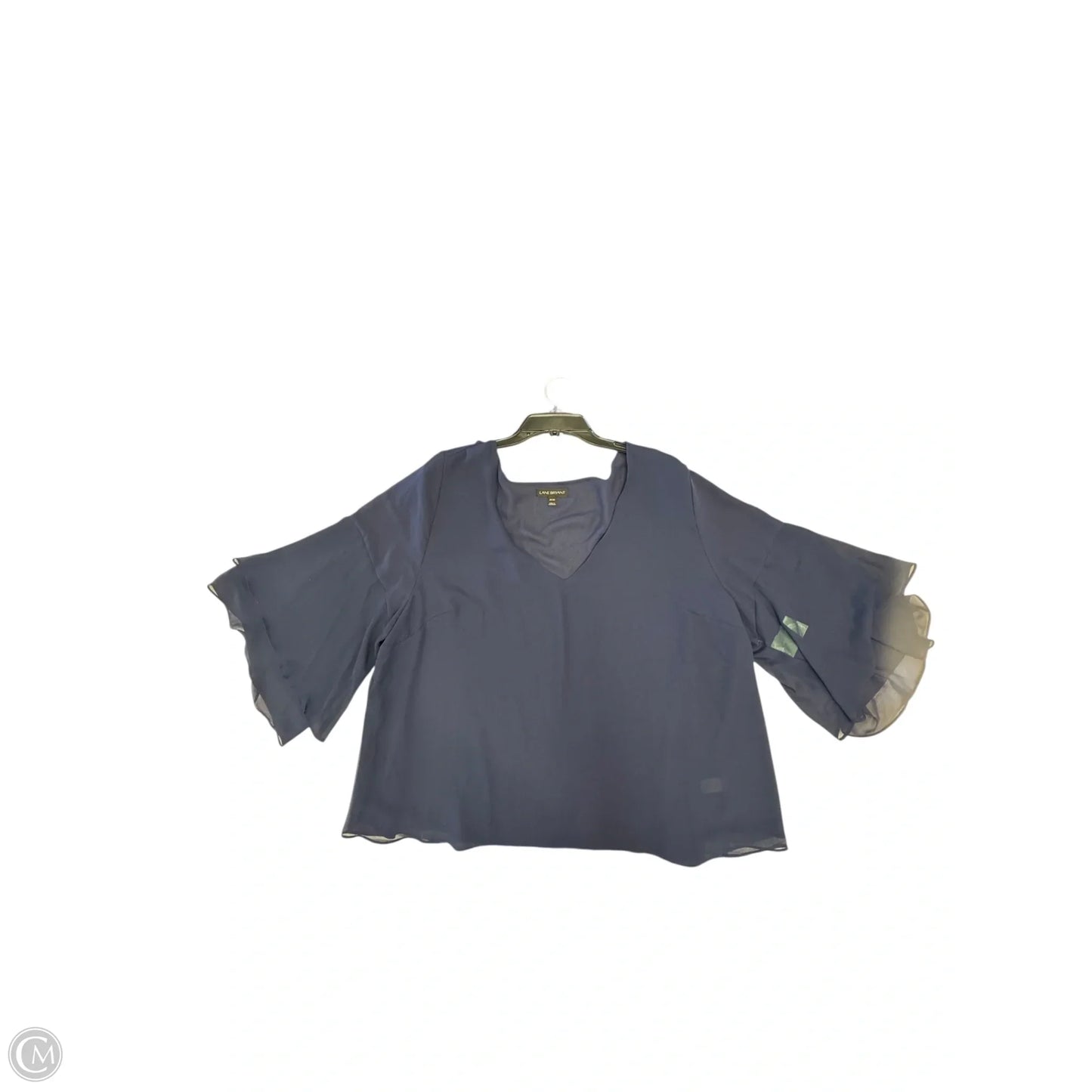 Top 3/4 Sleeve By Lane Bryant In Blue, Size: 22