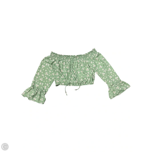 Blouse Long Sleeve By Clothes Mentor In Green, Size: Xl