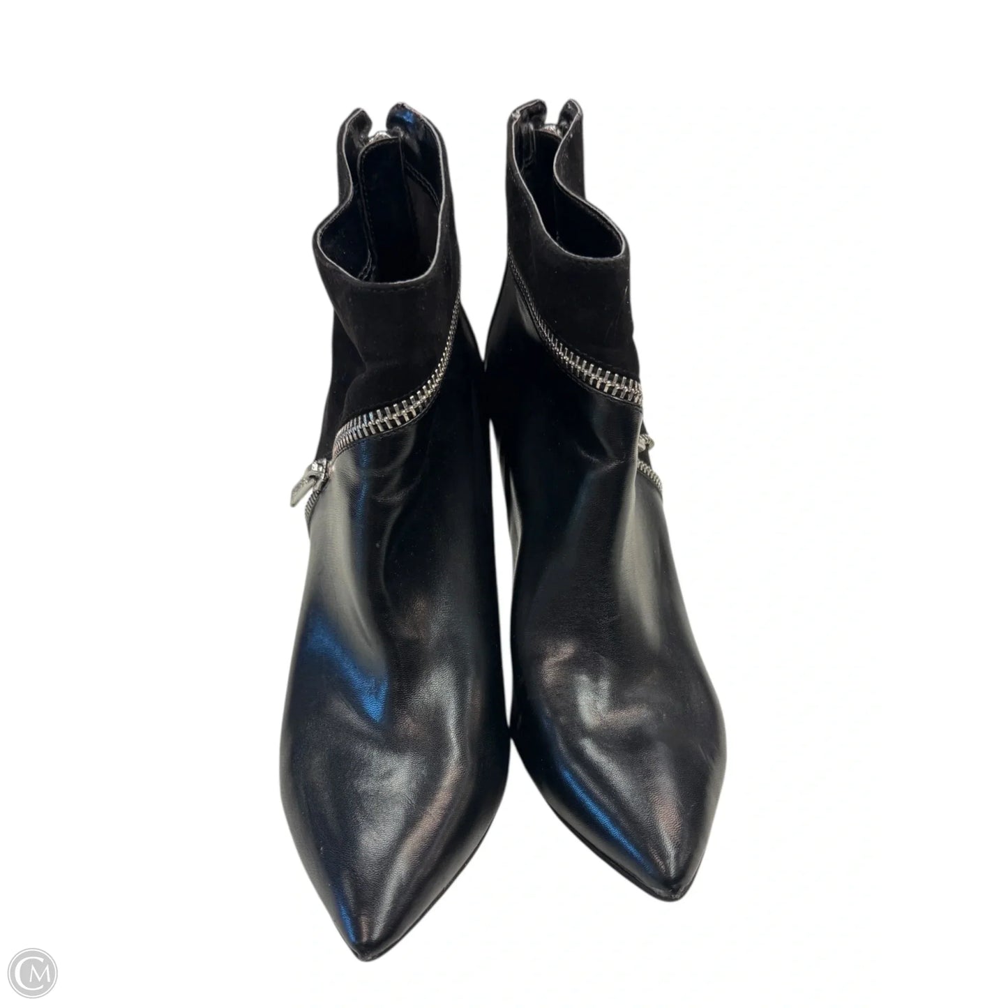 Boots Ankle Heels By Guess In Black, Size: 6