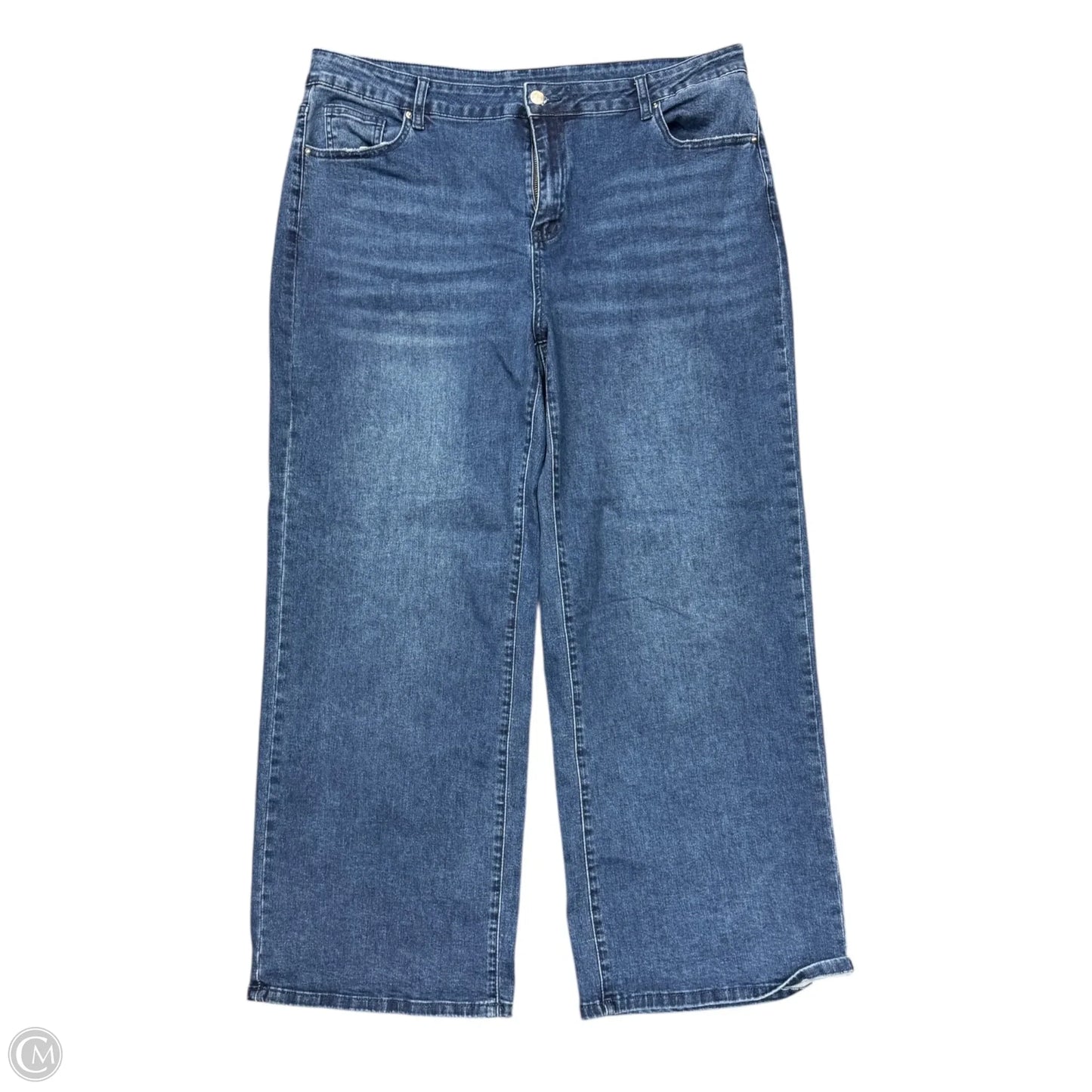 Jeans Wide Leg By Clothes Mentor In Blue Denim, Size: 2x