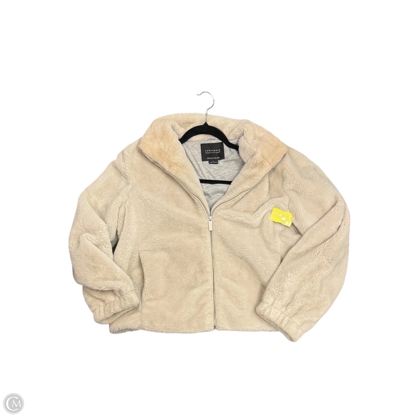 Jacket Puffer & Quilted By Sanctuary In Cream, Size: S