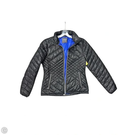 Jacket Puffer & Quilted By Tek Gear In Black & Blue, Size: M