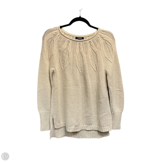 Sweater By Chaps In Cream, Size: M