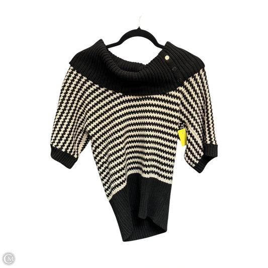 Sweater Short Sleeve By White House Black Market In Black & Cream, Size: Xs