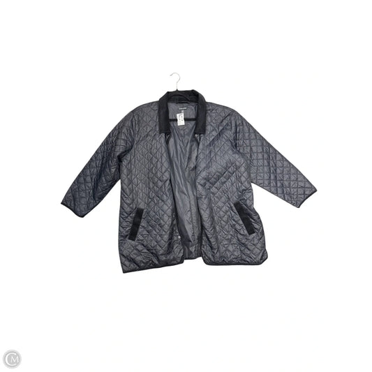 Jacket Puffer & Quilted By Eileen Fisher In Navy, Size: 2x