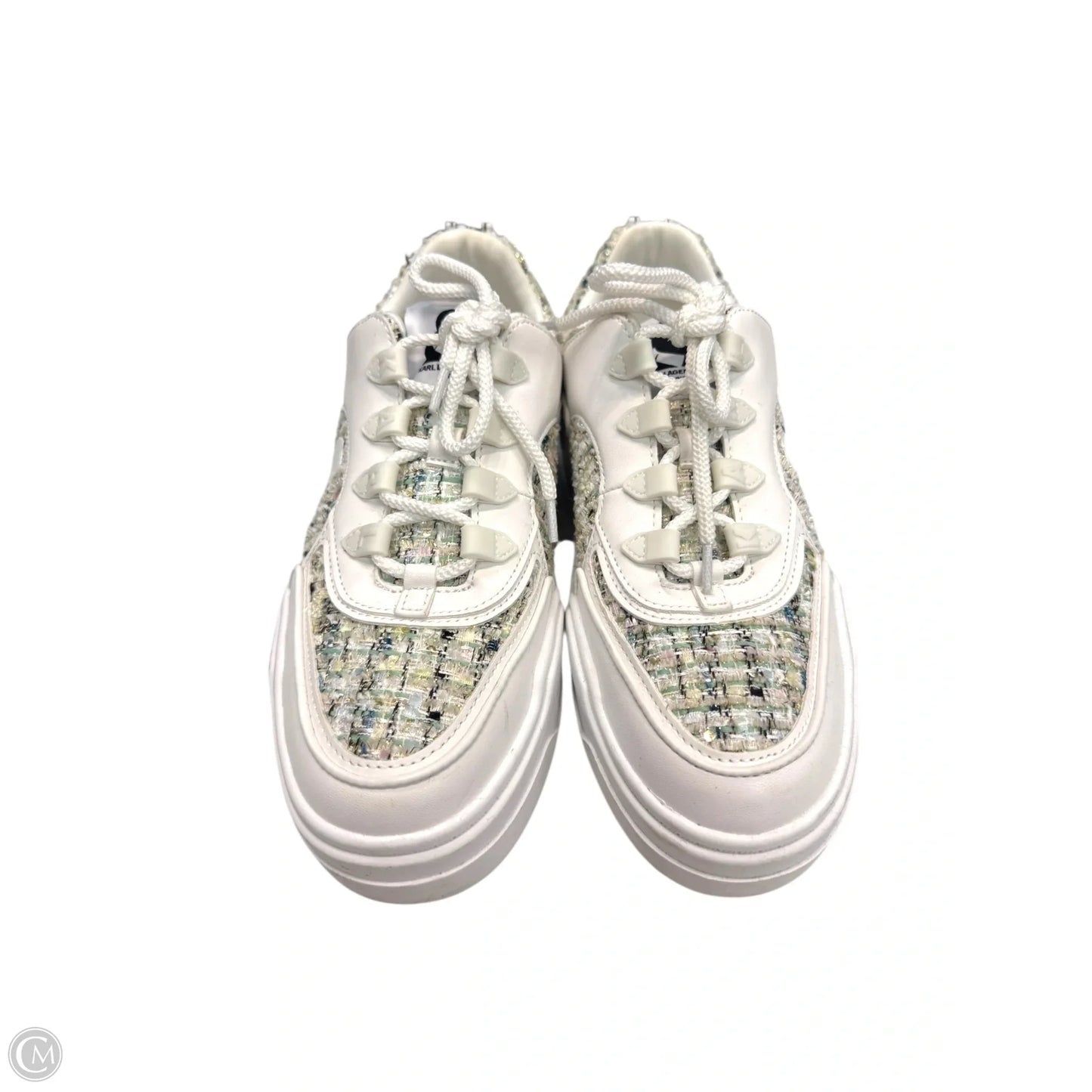 Shoes Designer By Karl Lagerfeld In Green & White, Size: 8
