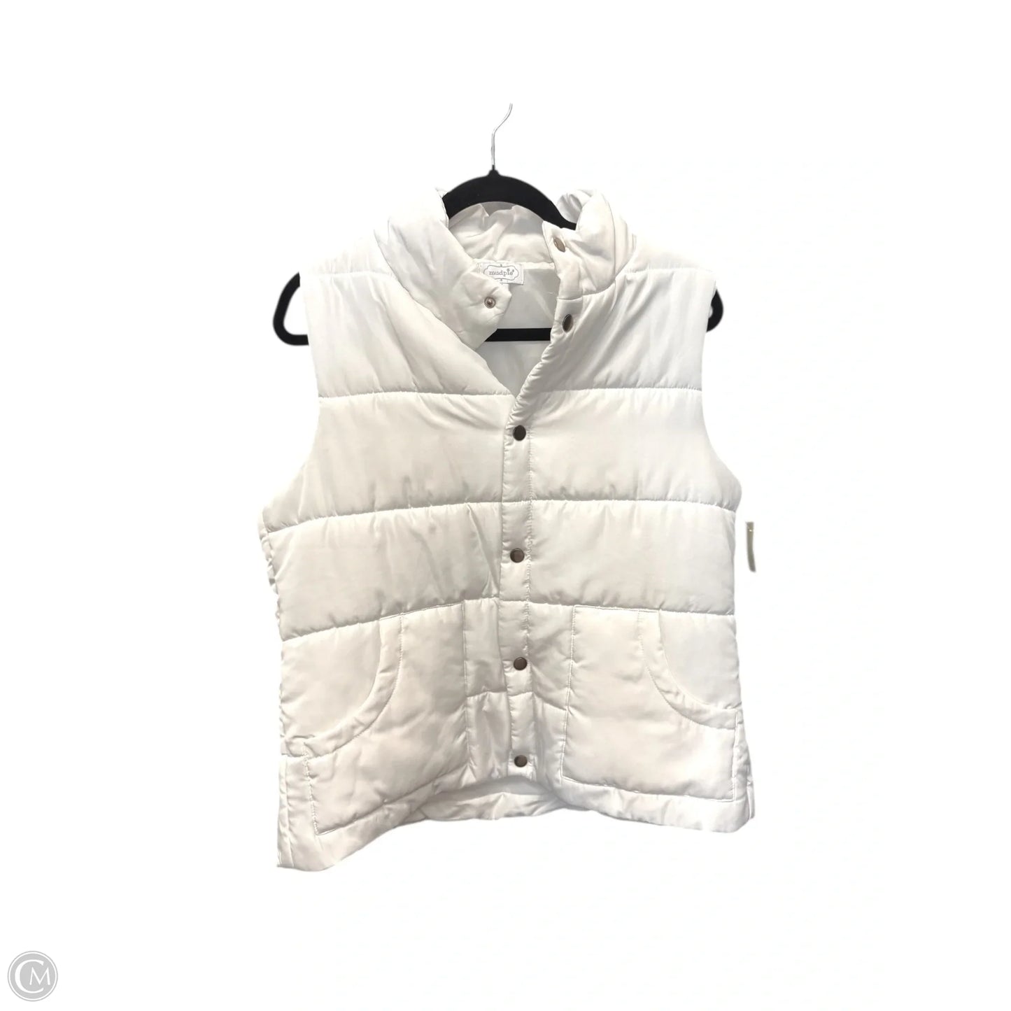 Vest Puffer & Quilted By Mudpie In White, Size: M