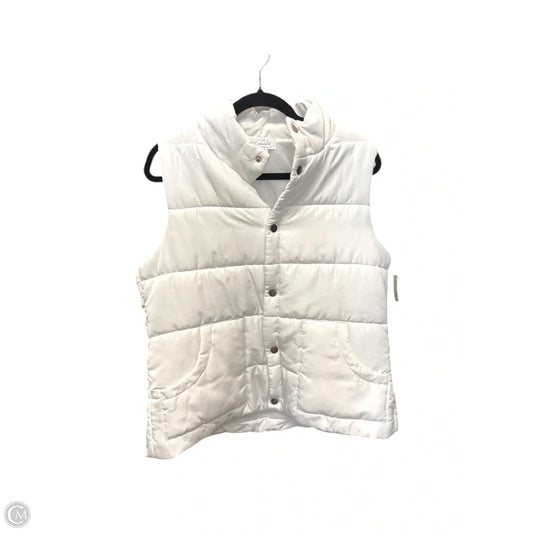 Vest Puffer & Quilted By Mudpie In White, Size: M