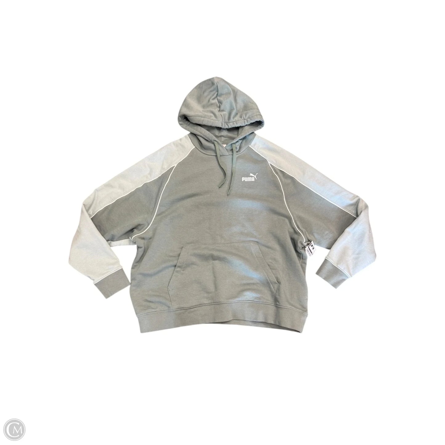 Sweatshirt Hoodie By Puma In Green, Size: Xl