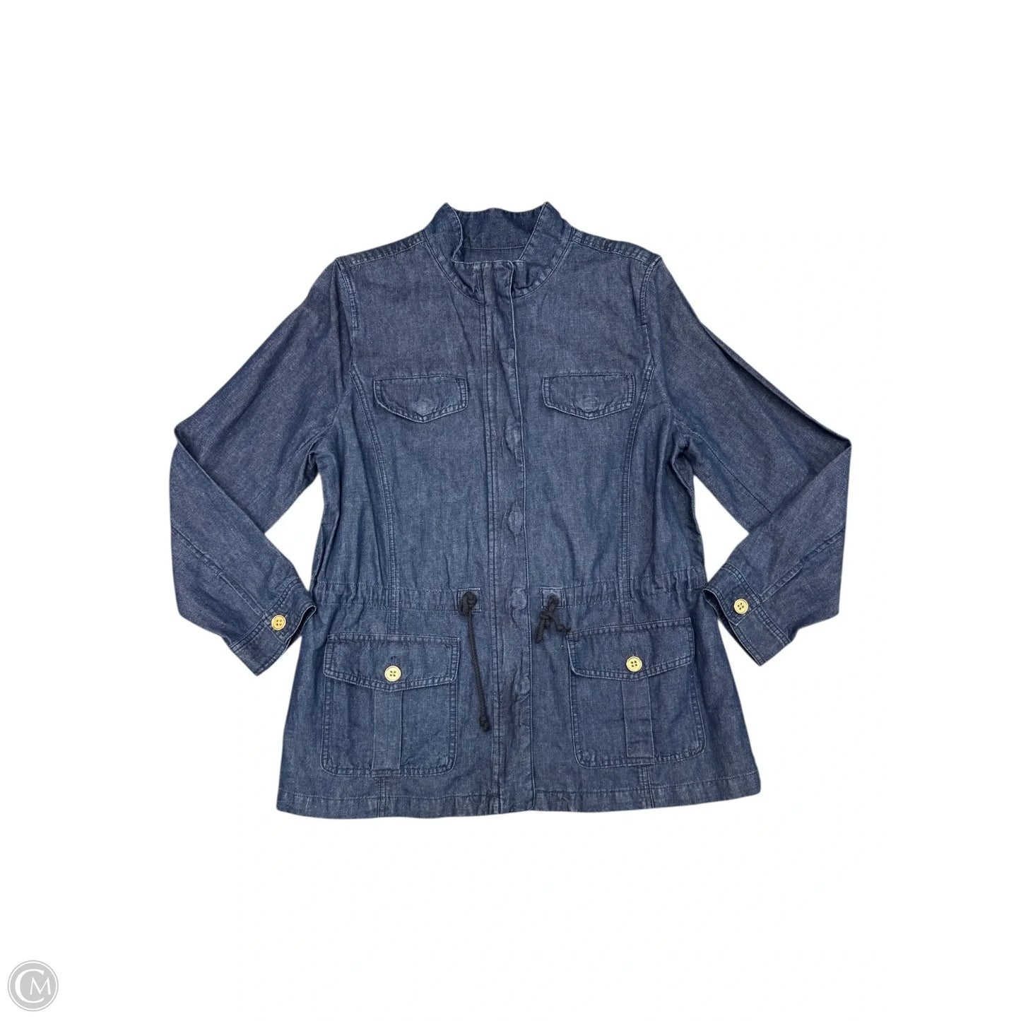 Jacket Other By Talbots In Blue Denim, Size: Xl