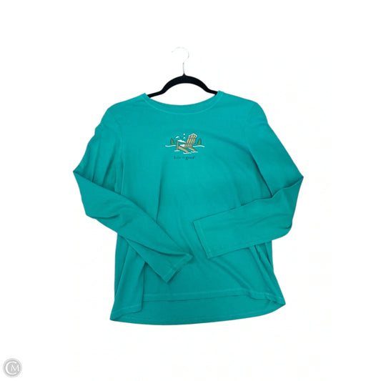 Top Long Sleeve Basic By Life Is Good In Teal, Size: S
