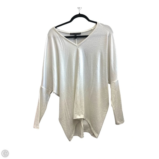 Top Long Sleeve By White House Black Market In Cream, Size: S