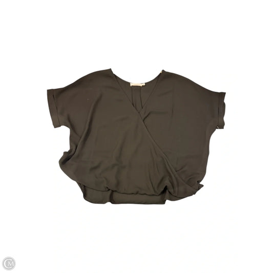 Top Short Sleeve By Lush In Black, Size: L