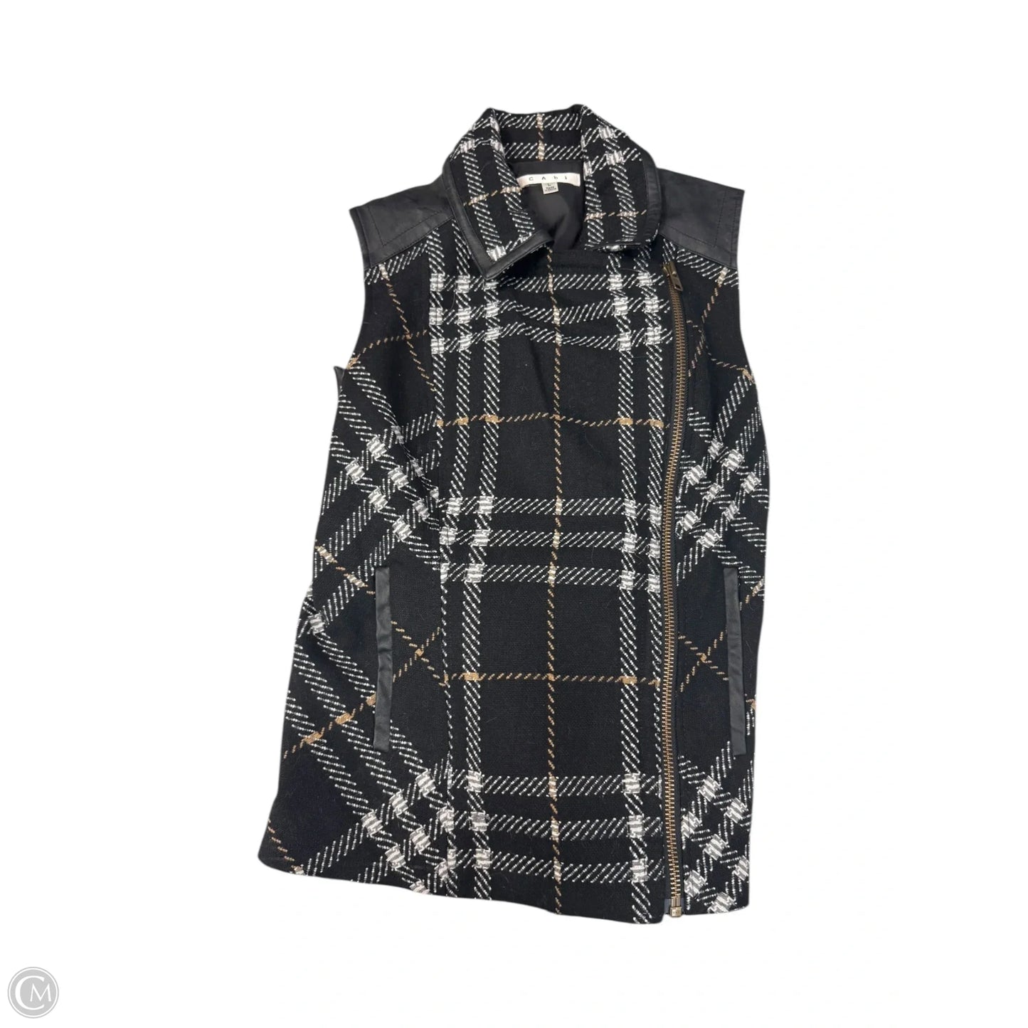 Vest Other By Cabi In Black & Brown, Size: L