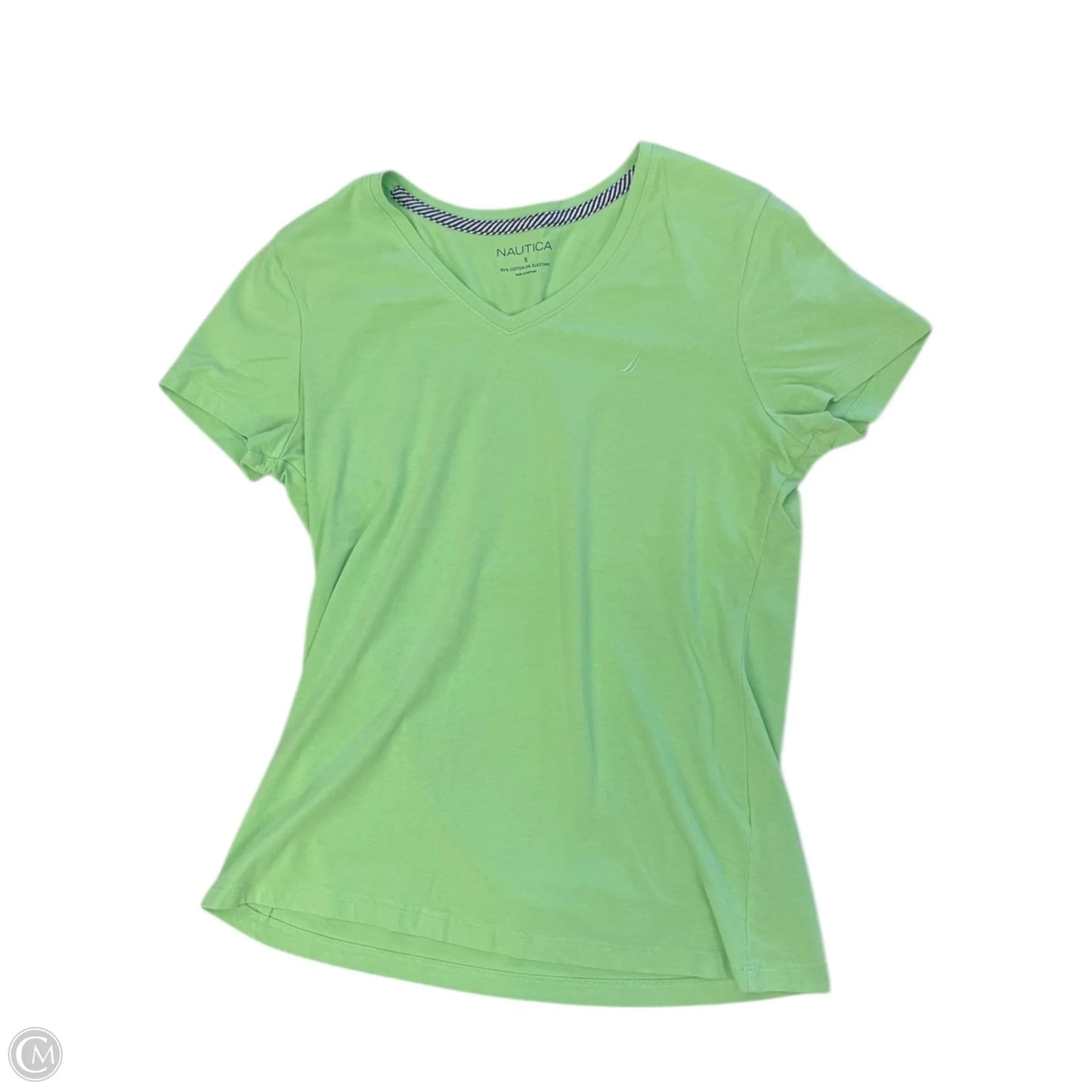 Top Short Sleeve By Nautica In Green, Size: S