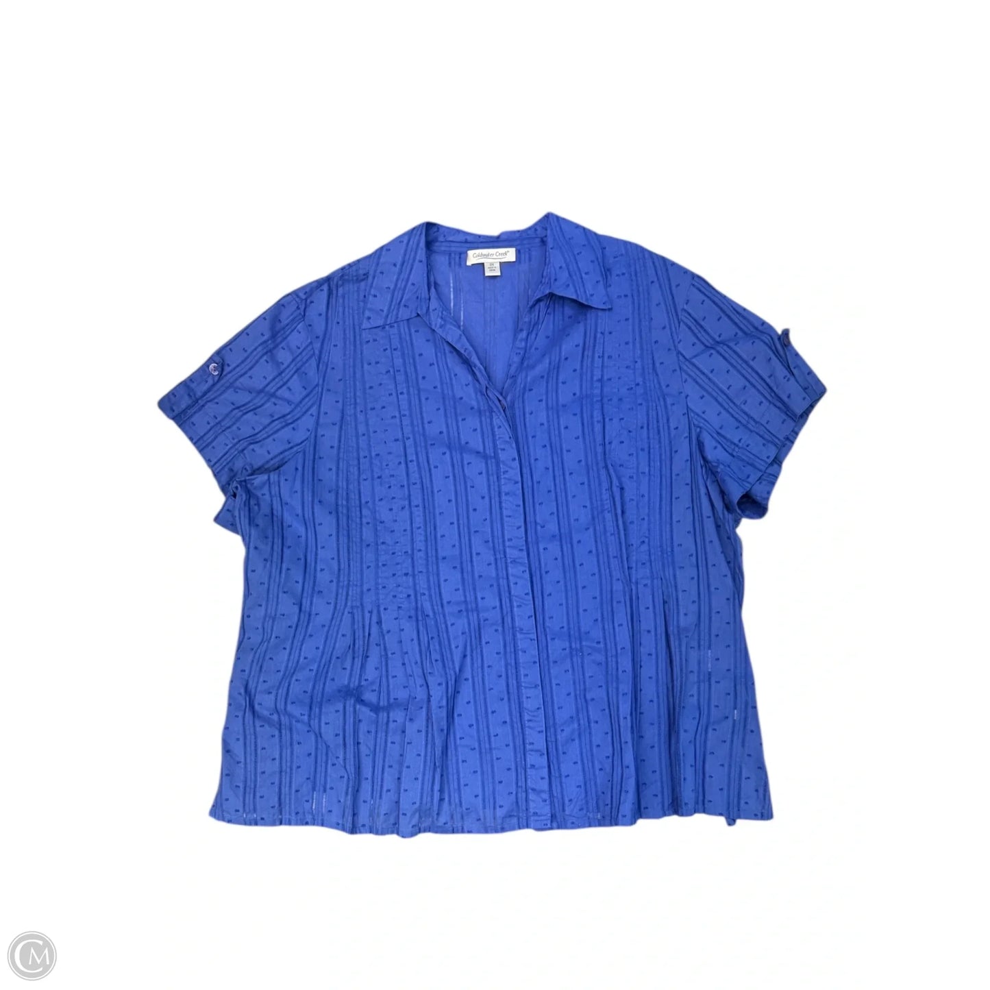 Top Short Sleeve By Coldwater Creek In Blue, Size: 3x