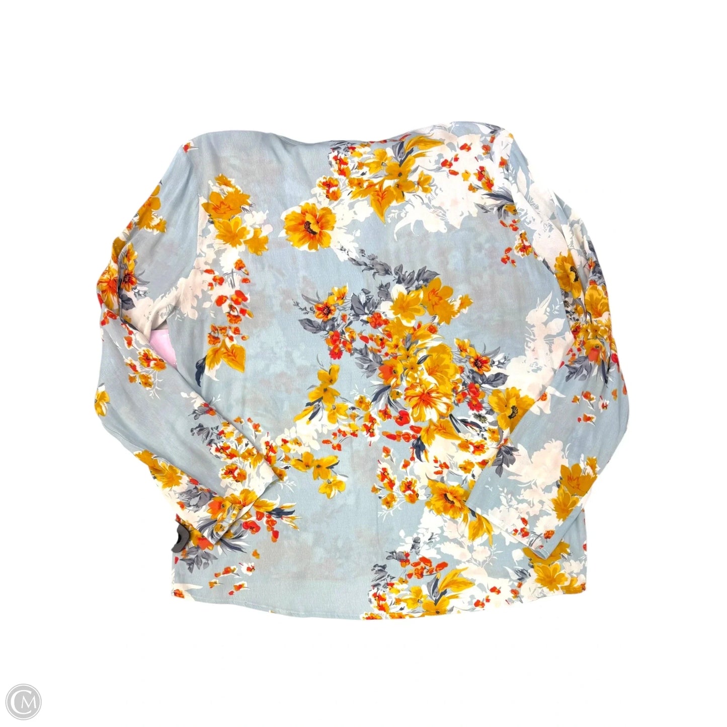 Top Long Sleeve By Tribal In Blue, Size: M