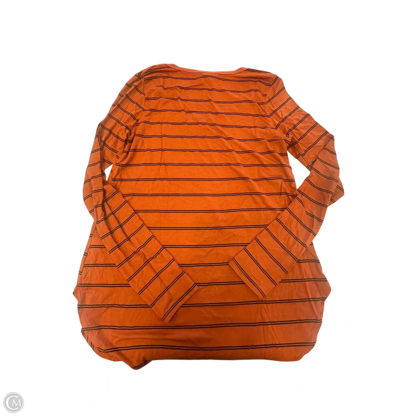Top Long Sleeve By Peyton Jensen In Orange, Size: M