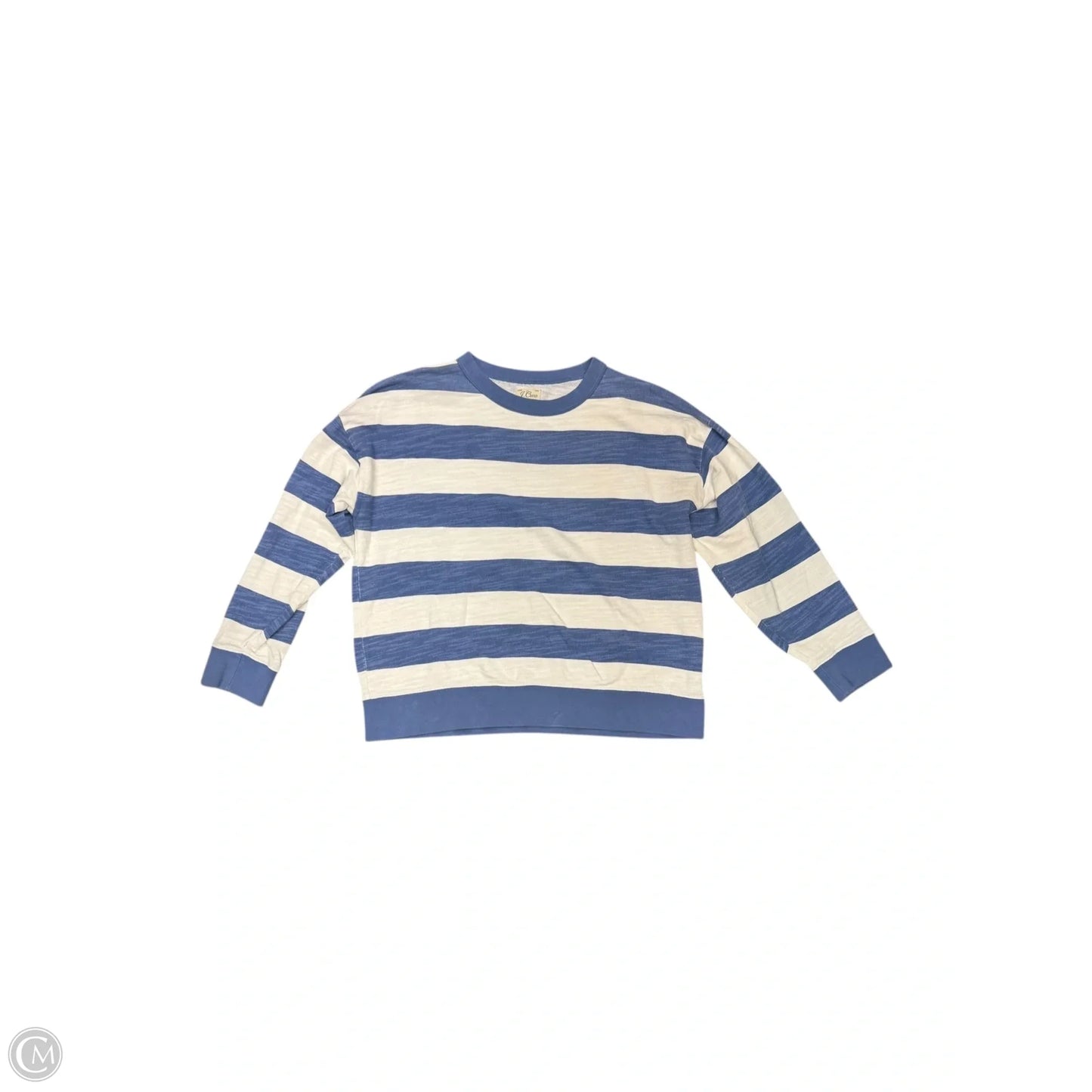 Top Long Sleeve By J. Crew In Blue & White, Size: M