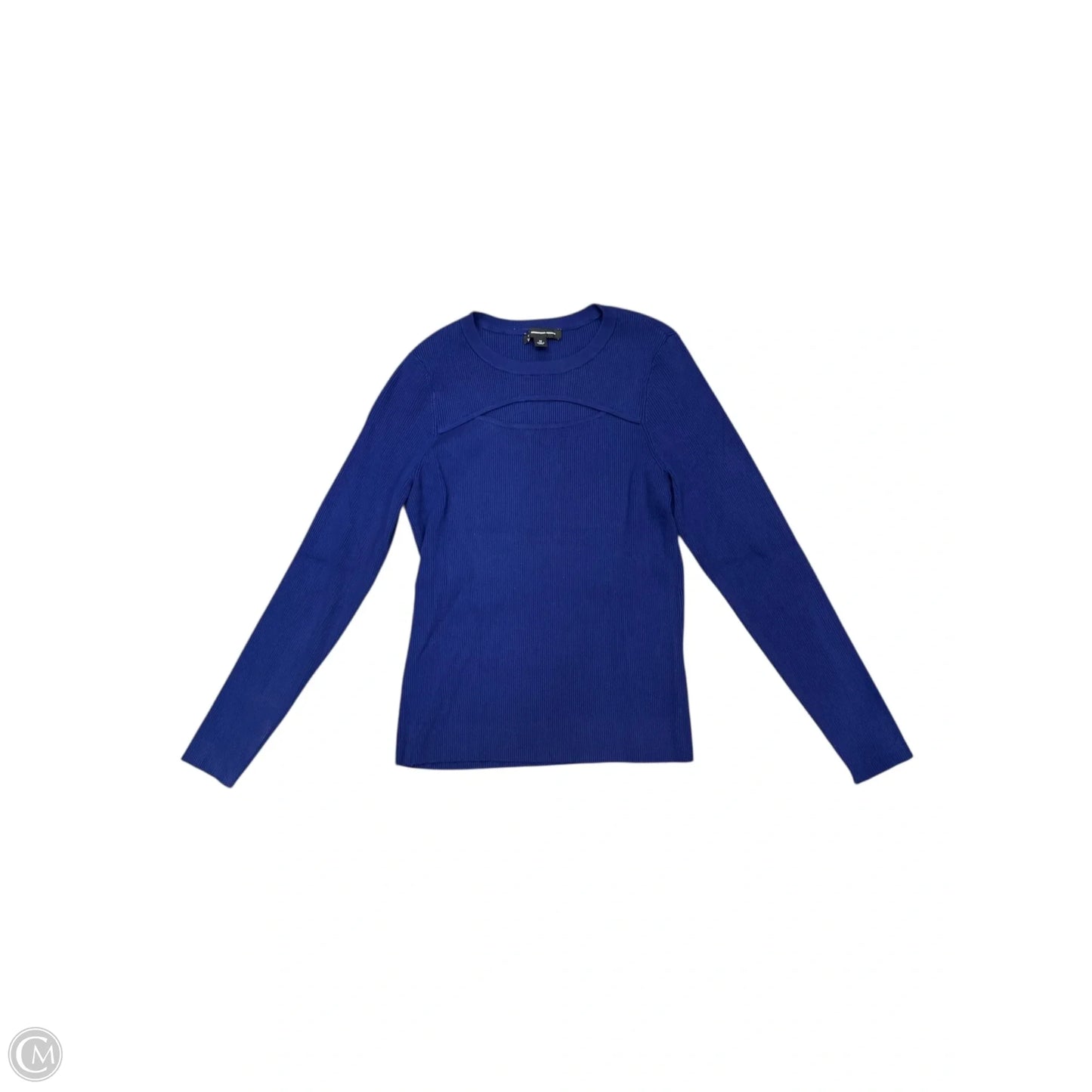 Top Long Sleeve By Inc In Navy, Size: M