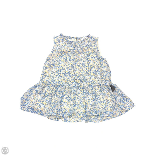 Top Sleeveless By Staccato In Blue & Yellow, Size: S