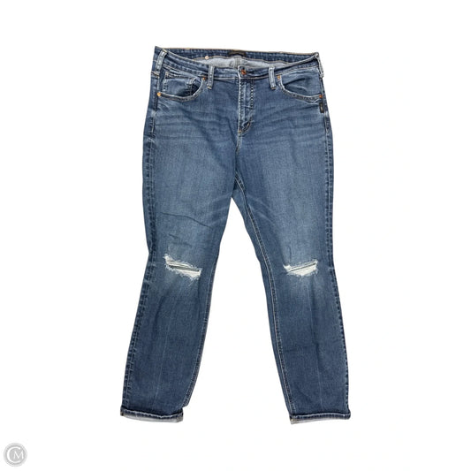 Jeans Skinny By Silver In Blue Denim, Size: 14