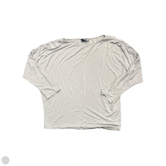 Top 3/4 Sleeve By Tahari By Arthur Levine In Grey, Size: M