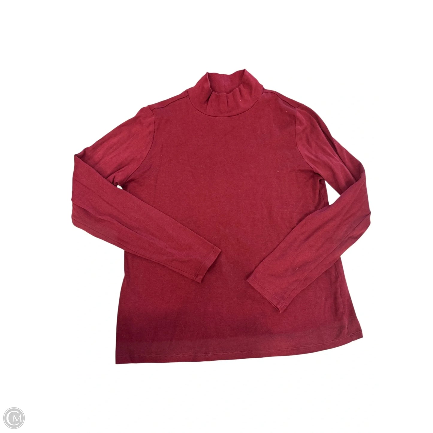 Top Long Sleeve By Croft And Barrow In Maroon, Size: M