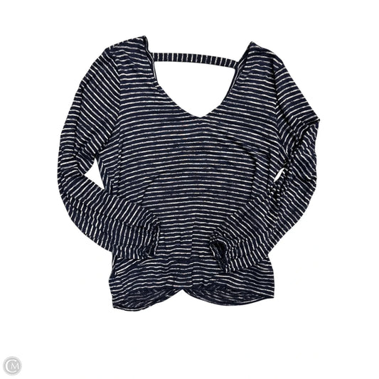 Top Long Sleeve By Liverpool In Striped Pattern, Size: M