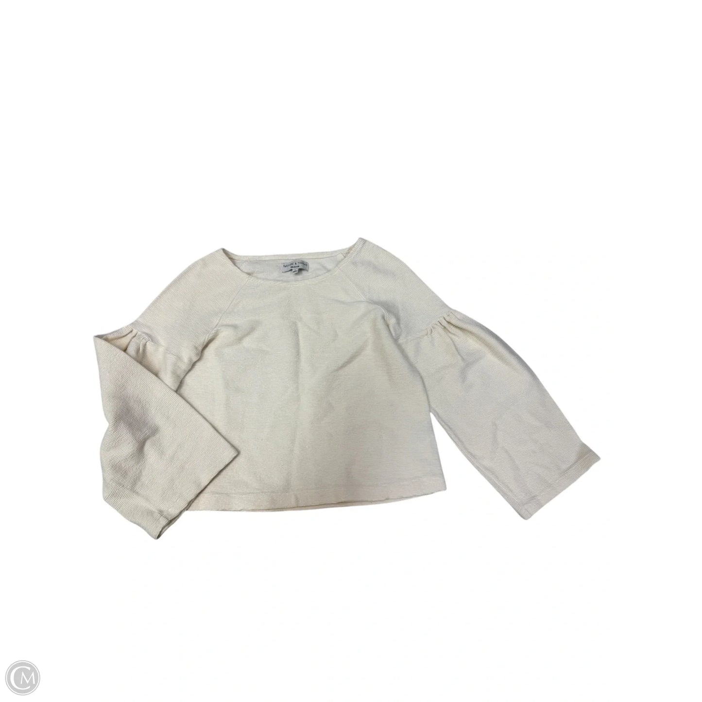 Top Long Sleeve By Madewell In Cream, Size: S
