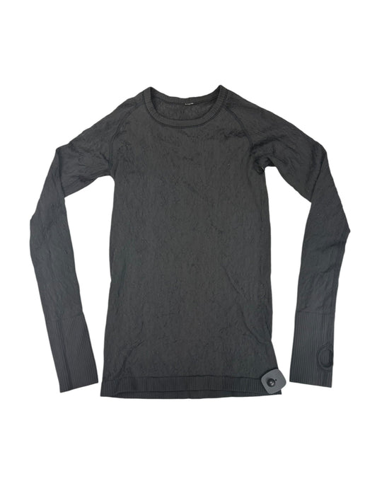 Athletic Top Long Sleeve Collar By Lululemon In Black, Size: Xs