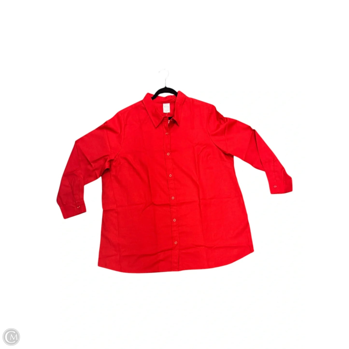 Blouse Long Sleeve By Blair In Red, Size: 2x