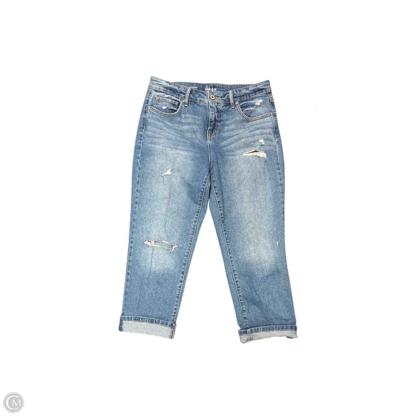 Capris By Style And Company In Blue Denim, Size: 6