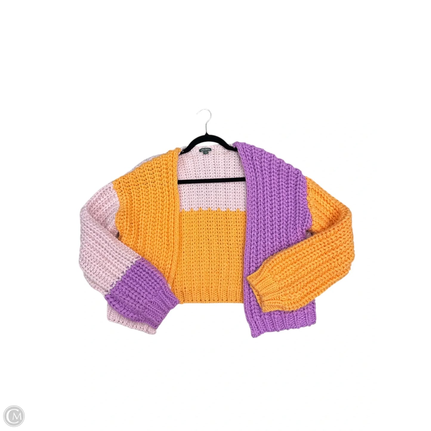 Sweater Cardigan By Wild Fable In Orange & Purple, Size: S