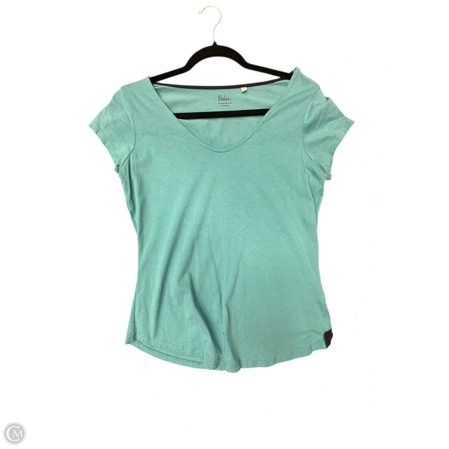 Top Short Sleeve By Boden In Aqua, Size: M