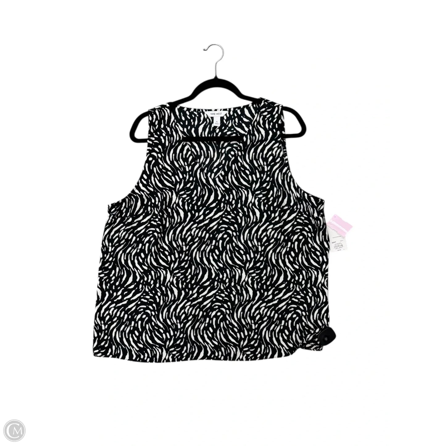 Blouse Sleeveless By Nine West Apparel In Zebra Print, Size: Xl