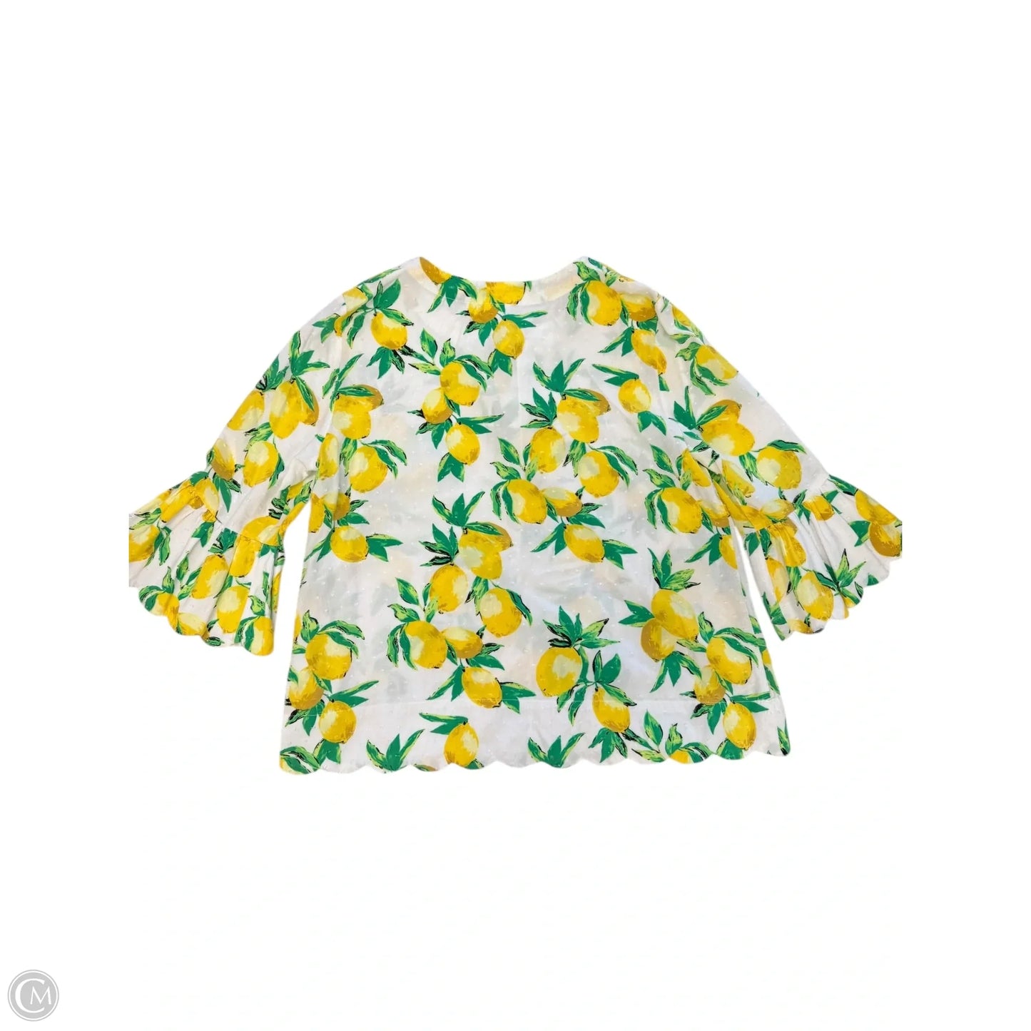 Blouse Short Sleeve By Rafaella In Yellow, Size: S