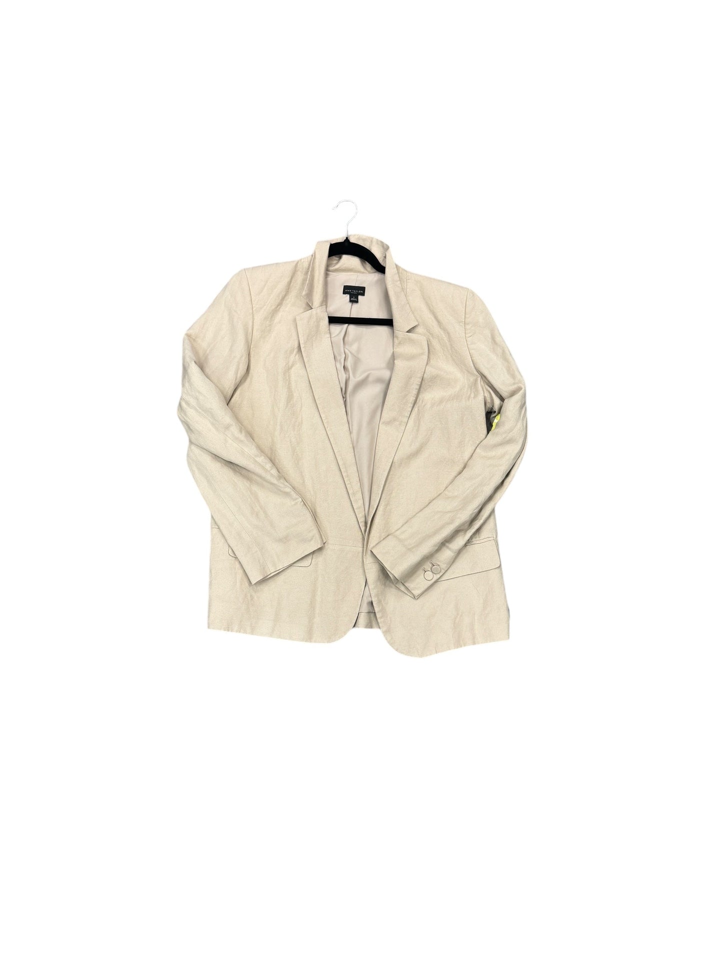 Blazer By Ann Taylor In Tan, Size: L