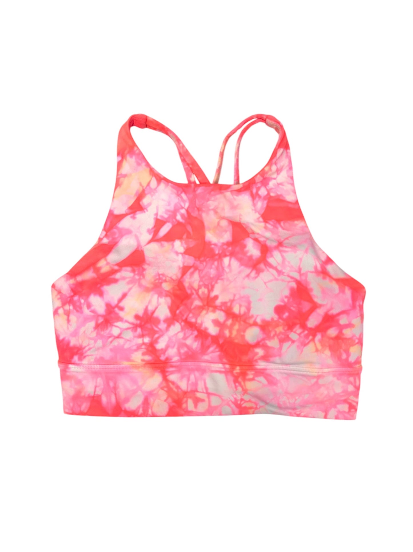 Athletic Bra By Lululemon In Orange & Pink, Size: M