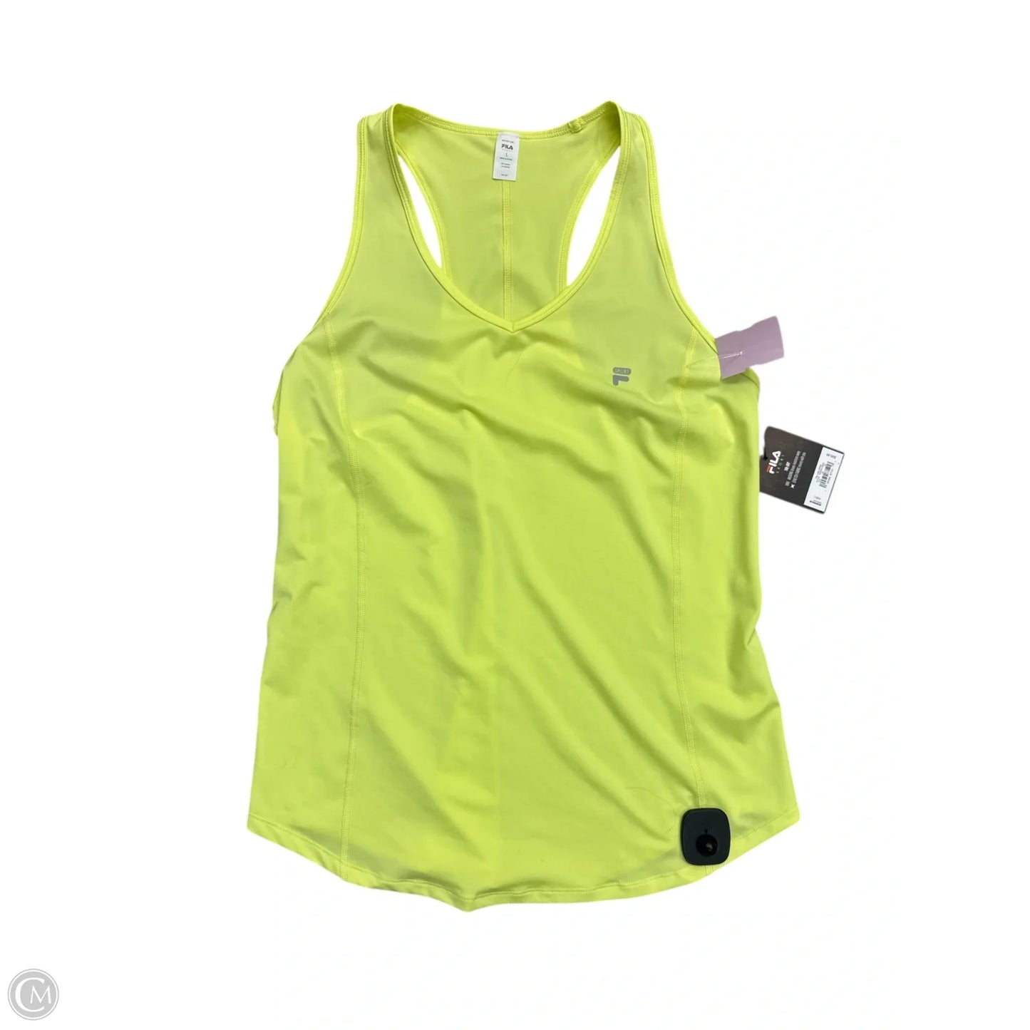 Athletic Tank Top By Fila In Yellow, Size: L