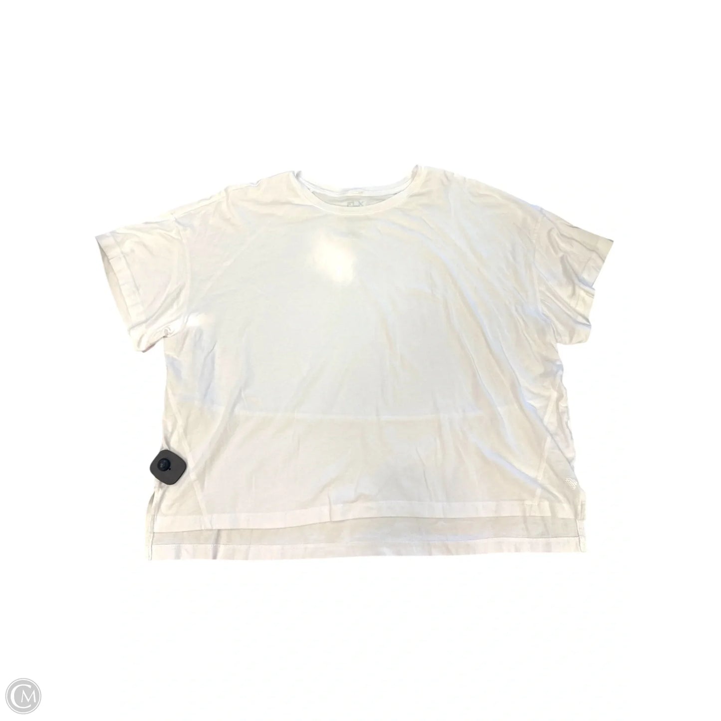 Athletic Top Short Sleeve By Flx In White, Size: 1x