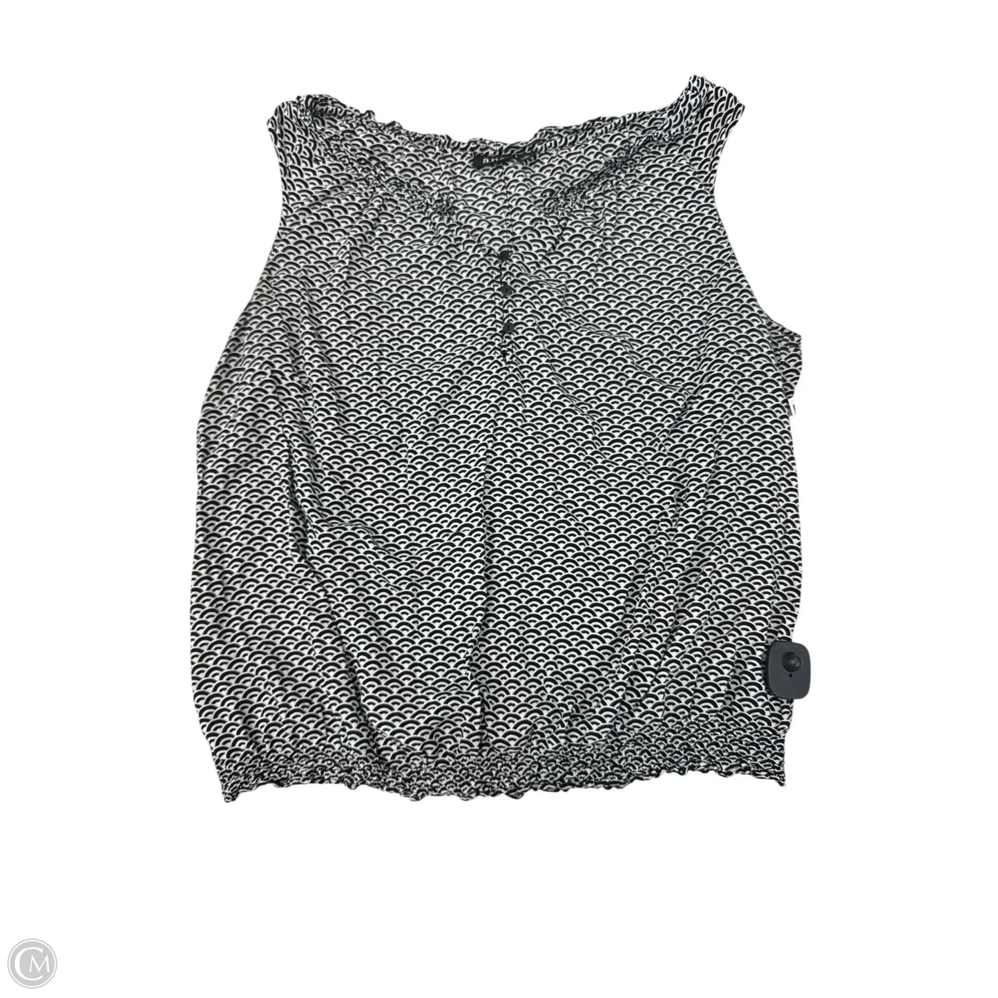 Top Sleeveless By Ana In Black & White, Size: 2x